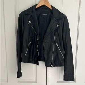 The Washed Leather Motorcycle Jacket by Madewell